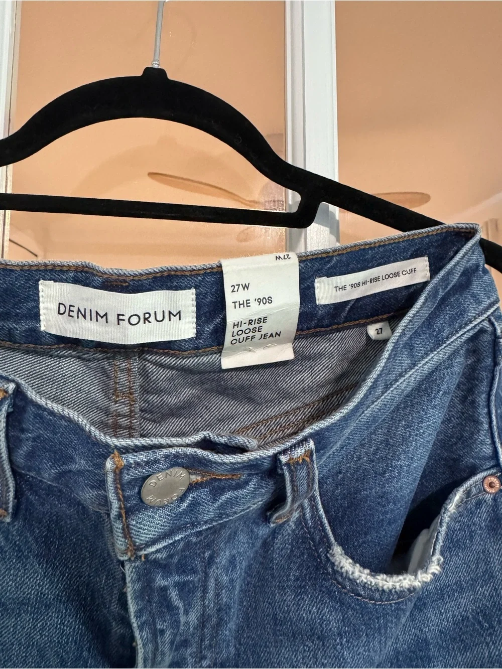 Aritzia Denim Forum The ’90s Hi-Rise Loose Cuff Jeans 27 NWT
